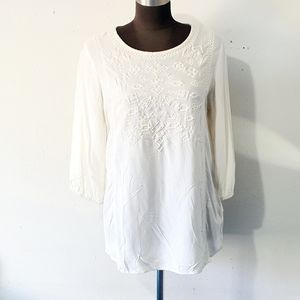 Bob Timberlake Boho Blouse Peasant Top
